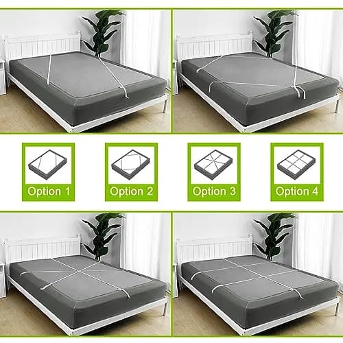 Bedecor 4-9 Inch Split Box Spring Cover, King/Cal King, Dark Gray | Modern, Stretchy & Dustproof thumbnail 6