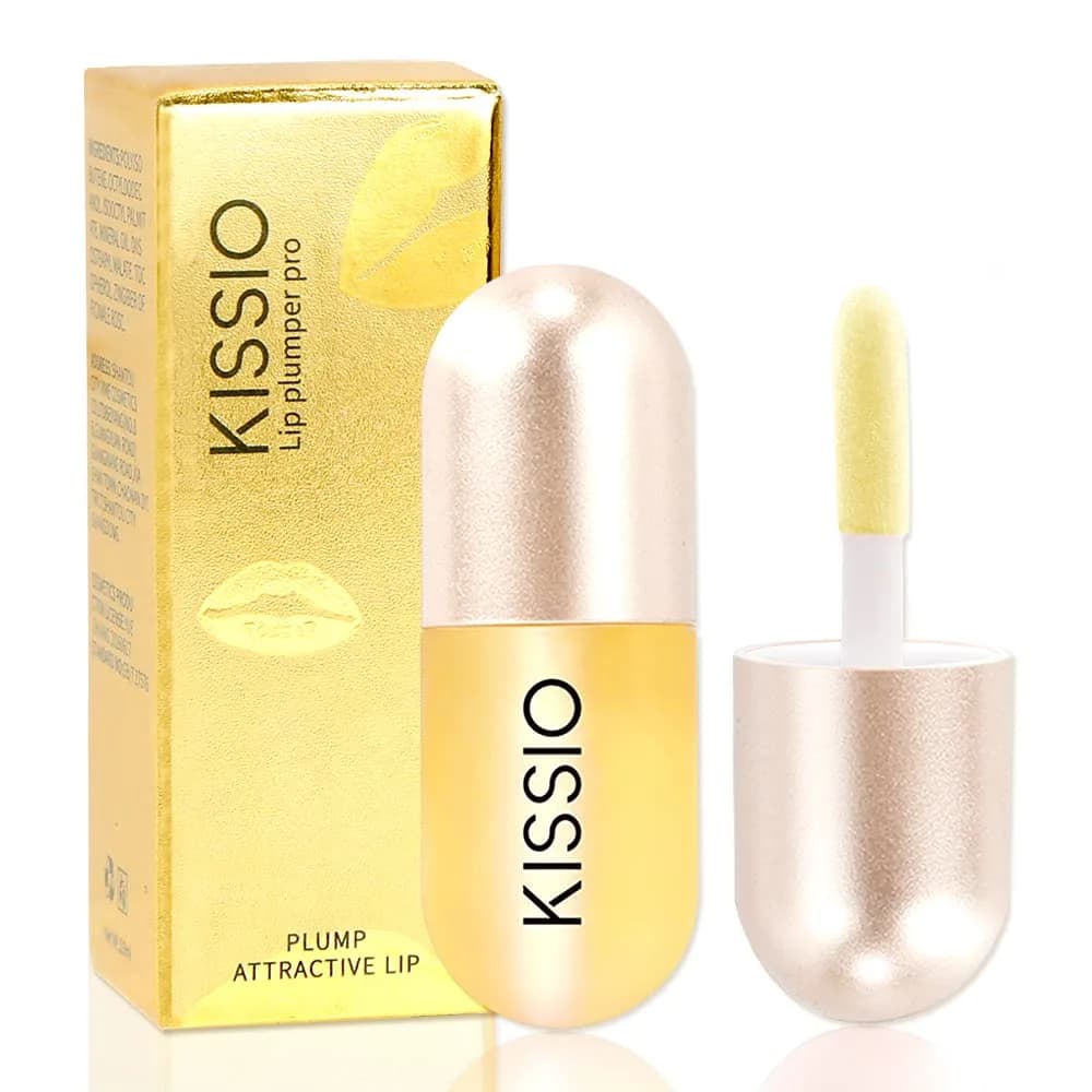 KISSIO Natural Lip Plumper Gloss 5.6ml (0.19 Fl Oz) | For Fuller, Hydrated Lips — 06#Clear