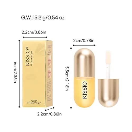 KISSIO Lip Plumper Pro Clear Plant Extracts Plumping Lip Serum 5.5ml (0.186 Fl Oz) | Moisturizing Lip Gloss for Fuller Lips and Hydrated thumbnail 6