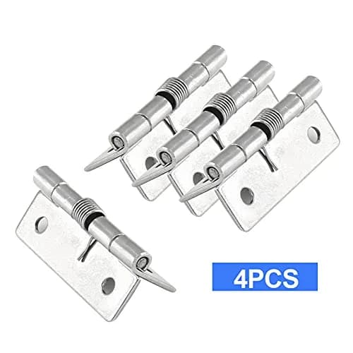 Luomorgo Spring Loaded Hinges, 2 Inch, 4 Pcs | Stainless Steel Self Closing Cabinet Hinges thumbnail 3