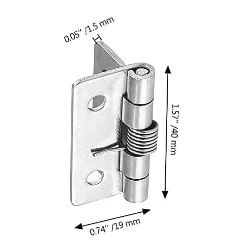 Luomorgo Spring Loaded Hinges 1.5 Inch (40mm) 304 Stainless Steel Self Closing | Pack of 4 thumbnail 2