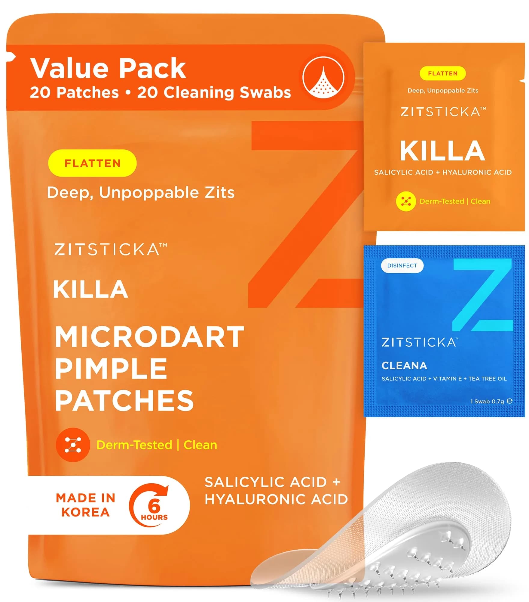 ZitSticka Killa Kit Microdart Pimple Patch for Face, 8 Count | Fast-Acting, Deep Zits — Killa Kit