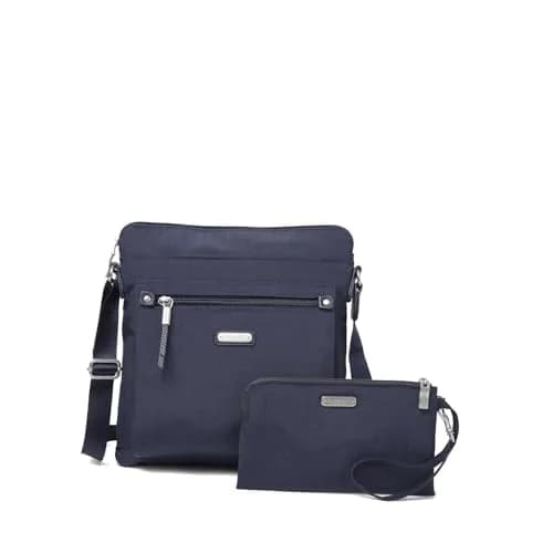 Baggallini Go Bagg with RFID Wristlet - Lightweight 10.75"x10" Travel Purse Crossbody Bag for Women thumbnail 1