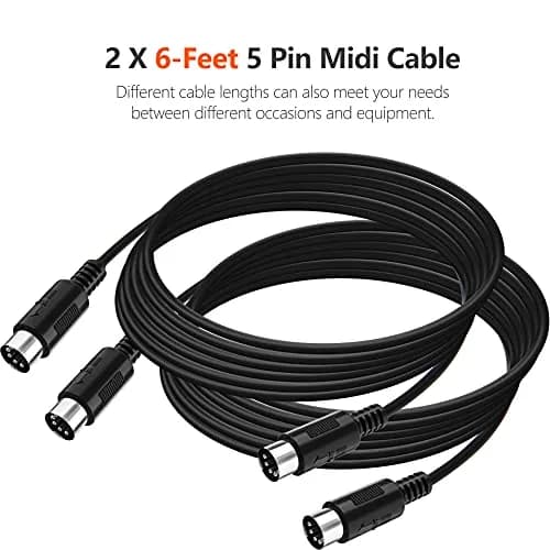 Mellbree MIDI Cable 5-Pin DIN Male to Male 6FT | High-Quality Audio Connection thumbnail 6