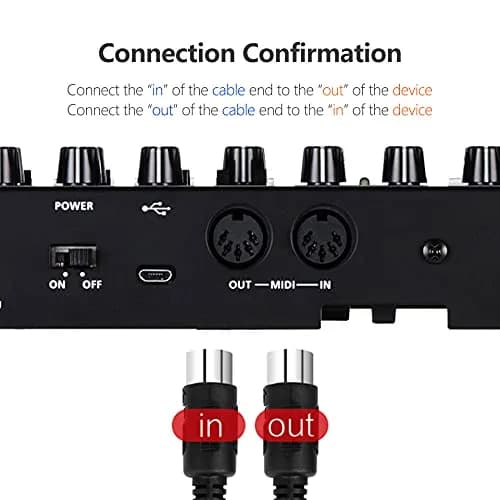 Mellbree MIDI Cable 5-Pin DIN Male to Male 6FT | High-Quality Audio Connection thumbnail 2