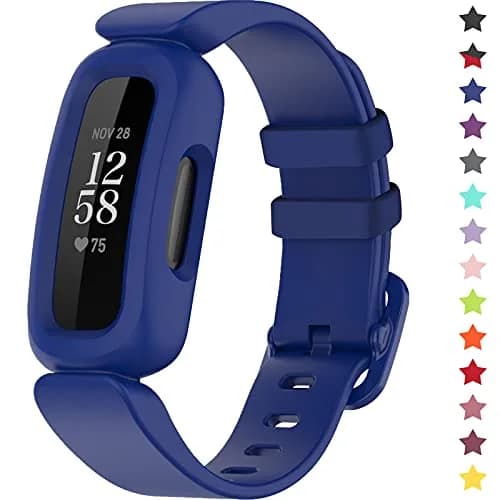 TopPerfekt Silicone Replacement Band for Fitbit Ace 3 | Waterproof Kids Watch Strap (Blue) thumbnail 1