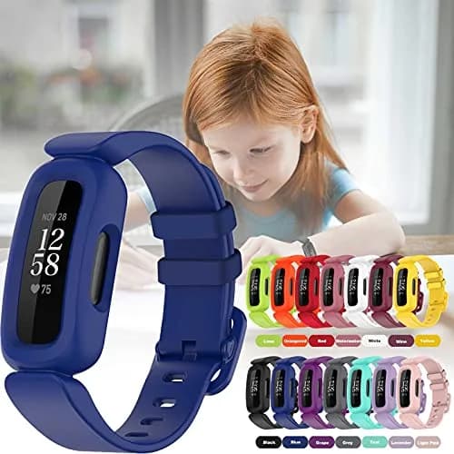 TopPerfekt Silicone Replacement Band for Fitbit Ace 3 | Waterproof Kids Watch Strap (Blue) thumbnail 6