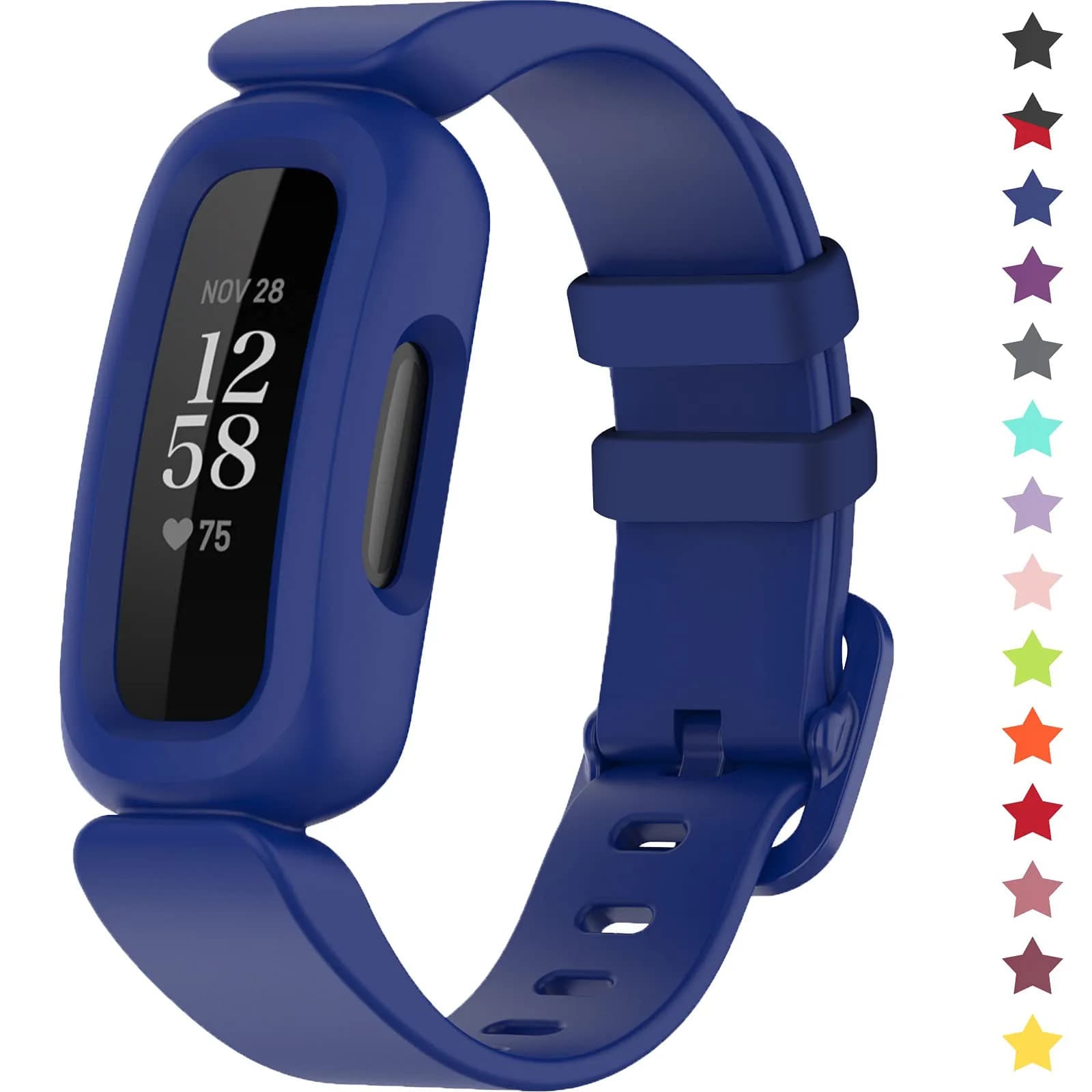 TopPerfekt Silicone Replacement Band for Fitbit Ace 3 | Waterproof Kids Watch Strap (Blue) - main product image