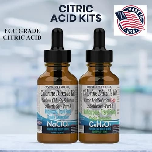 CrystalClearlab Chlorine Dioxide ClO2-Kit Clear 1 Oz (2 Bottles) | On-Site Generation for Water Purification thumbnail 6