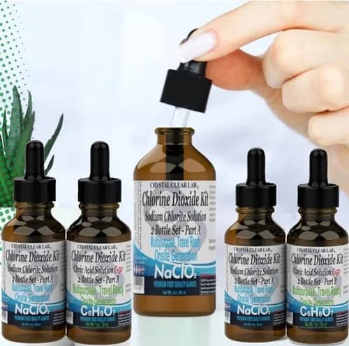 CrystalClearlab Chlorine Dioxide ClO2-Kit Clear 1 Oz (2 Bottles) | On-Site Generation for Water Purification thumbnail 2