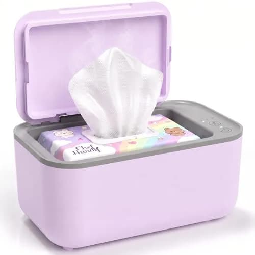 Chefhandy Large Capacity Baby Wipe Warmer with Surround Heating, Purple | 100-Wipe Capacity, 3 Temperature Settings thumbnail 1