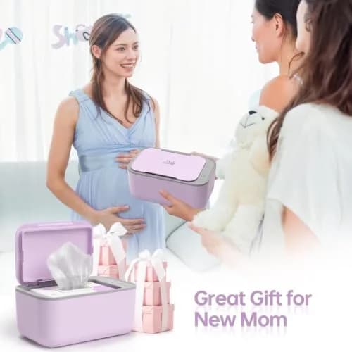 Chefhandy Large Capacity Baby Wipe Warmer with Surround Heating, Purple | 100-Wipe Capacity, 3 Temperature Settings thumbnail 9