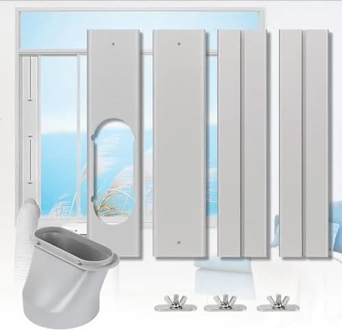 UNAOIWN Portable AC Window Vent Kit 5.9" | Easy Installation & Durable PVC Material thumbnail 1