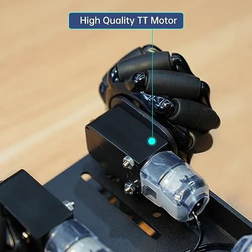 LewanSoul Mecanum Robot Chassis Car Kit 180x140x89mm | Aluminum Alloy Frame with 360° Omnidirectional Wheels thumbnail 3