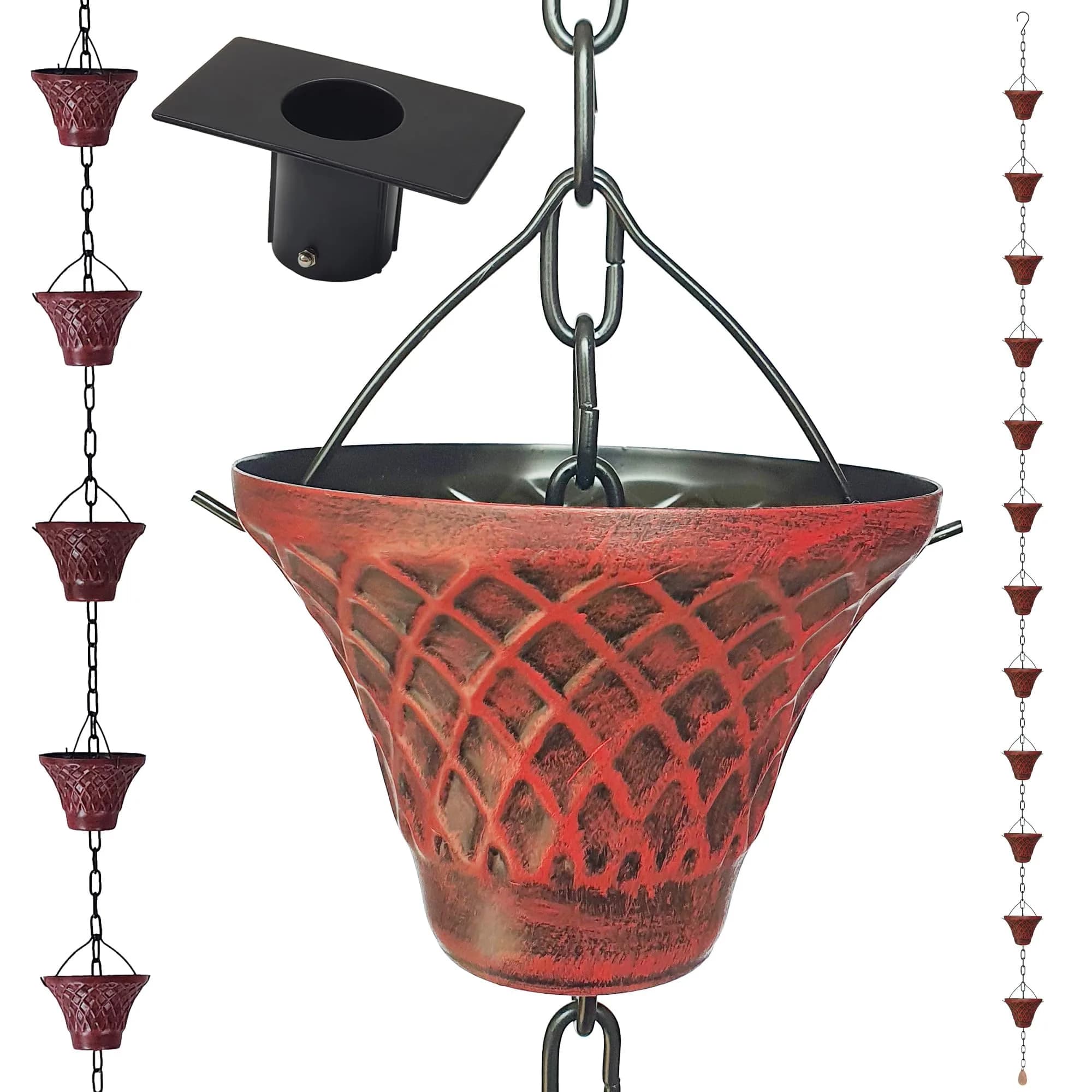 LEPTALINA Bell Iron Rain Chain 2.59m (8.5FT) | Rust-Proof for Indian Monsoons - main product image