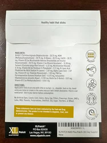 XLPATCH NAD Patches 30 Count | Supports Wellness with Amino Acids thumbnail 3