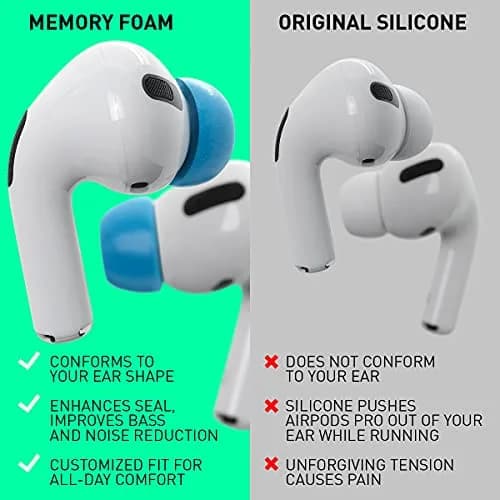ADVANCED SOUND GROUP Eartune Fidelity UF-A Memory Foam Tips for AirPods Pro (1st & 2nd Gen) | Built-in Wax Guard, Secure Fit, Rich Bass, Assorted S/M/L thumbnail 6