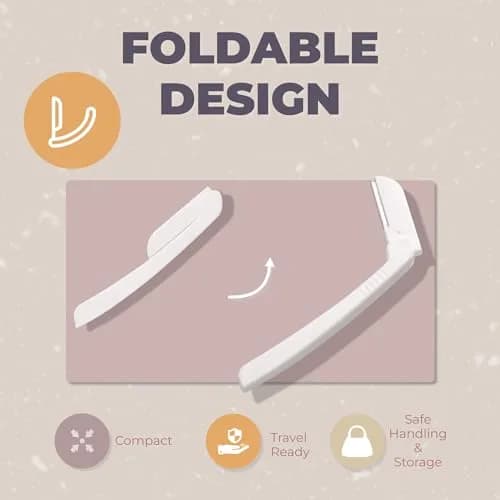 Jasclair Dermaplaning Razor for Women - Face Shaver for Peach Fuzz & Brows, 6 Count | Gentle Exfoliation & Eyebrow Shaping thumbnail 3