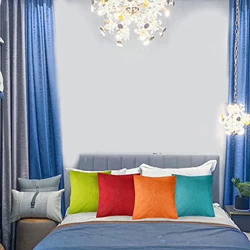 yeabwps Decorative Outdoor Waterproof Throw Pillow Covers 45x45 cm (18x18 Inches) Pack of 4 | Vibrant Colors for Patio & Garden thumbnail 6