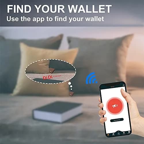SMART LB Slim Leather Wallet Tracker Card Holder with Bluetooth Finder & App Control | 11 cm (4.3 in) x 9 cm (3.5 in) x 2 cm (0.8 in) thumbnail 3