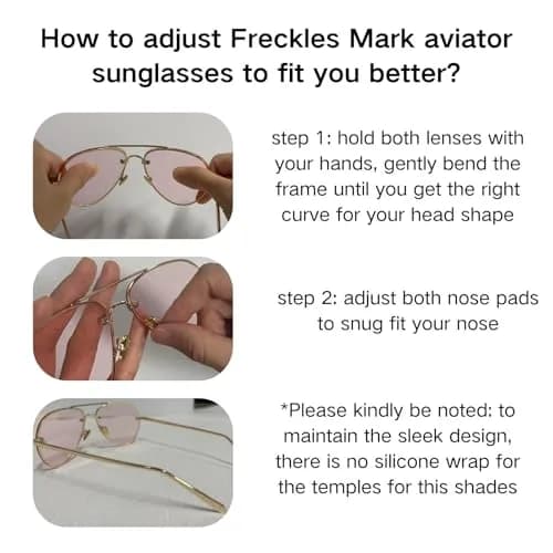 Freckles Mark Classic Oversized Aviator Sunglasses Gold Orange 62mm | UV400 Protection thumbnail 6