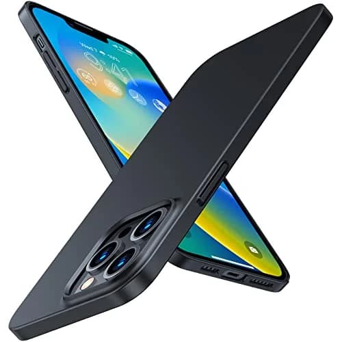 TORRAS Slim Fit for iPhone 13 Pro Case 6.1 Inch | Never Yellowing, Ultra Thin, Matte Black thumbnail 1