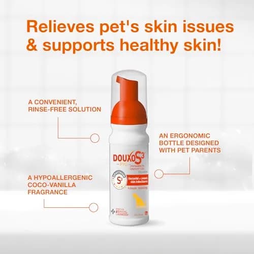 Douxo S3 PYO Medicated Dog Mousse 150 mL | Supports Bacterial & Yeast Skin Infections thumbnail 5