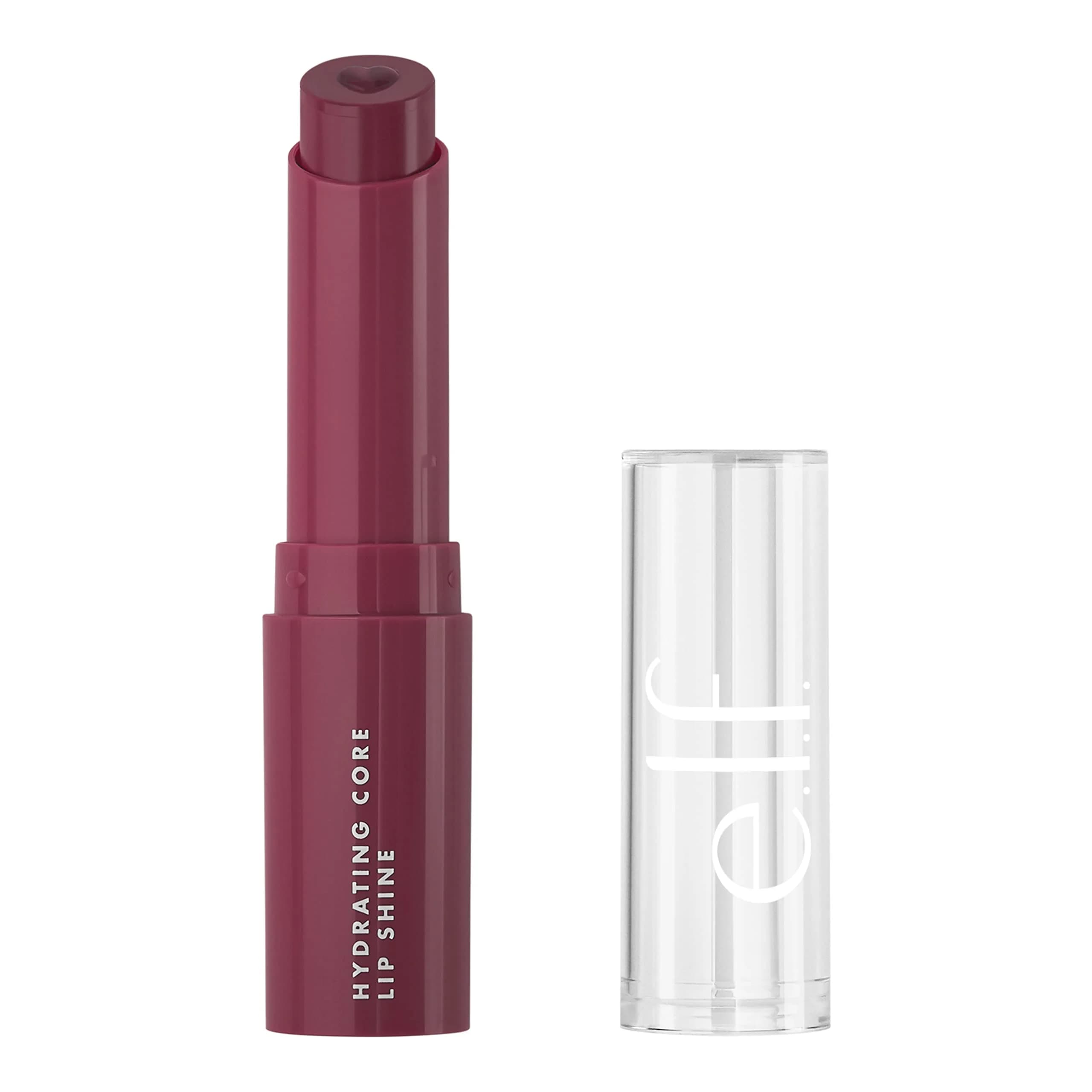 e.l.f. Hydrating Core Lip Shine Tinted Lip Balm Happy Dusty Rose 2.5ml (0.09 Fl Oz) | Melts for Smooth, Glossy Lips — Berry