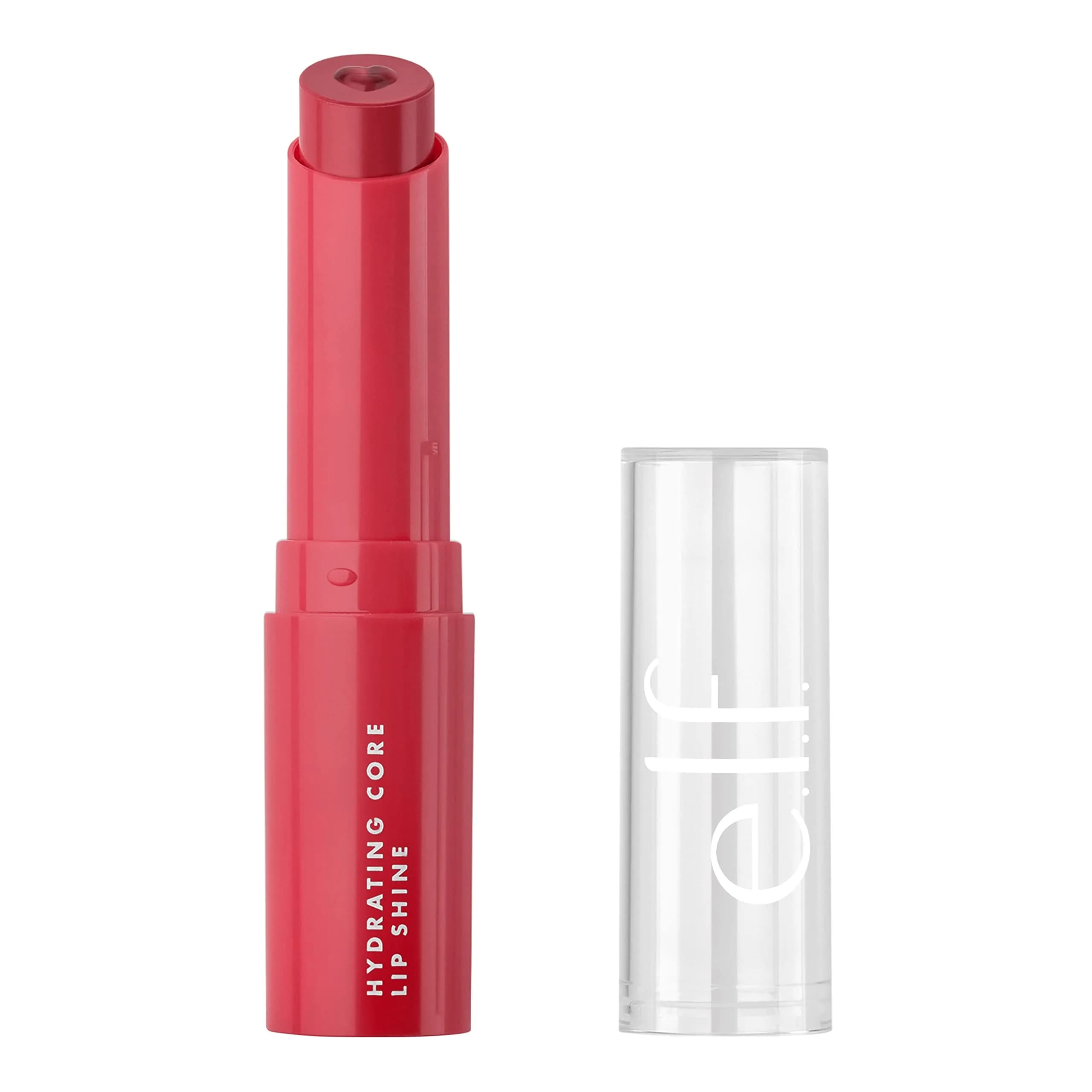 e.l.f. Hydrating Core Lip Shine Tinted Lip Balm Happy Dusty Rose 2.5ml (0.09 Fl Oz) | Melts for Smooth, Glossy Lips — Lovely Light Red