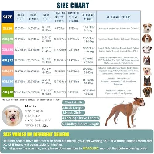 Yeapeeto Dog Recovery Suit After Surgery Medium Large | Post-Op Pet Clothing for Large Breeds thumbnail 3