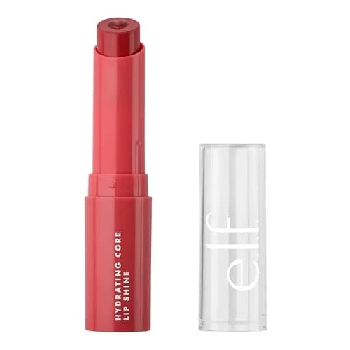 e.l.f. Hydrating Core Lip Shine Joyful Pink Rose 2.55ml (0.09 Oz) | Tinted Lip Balm for Smooth, Glossy Finish thumbnail 1