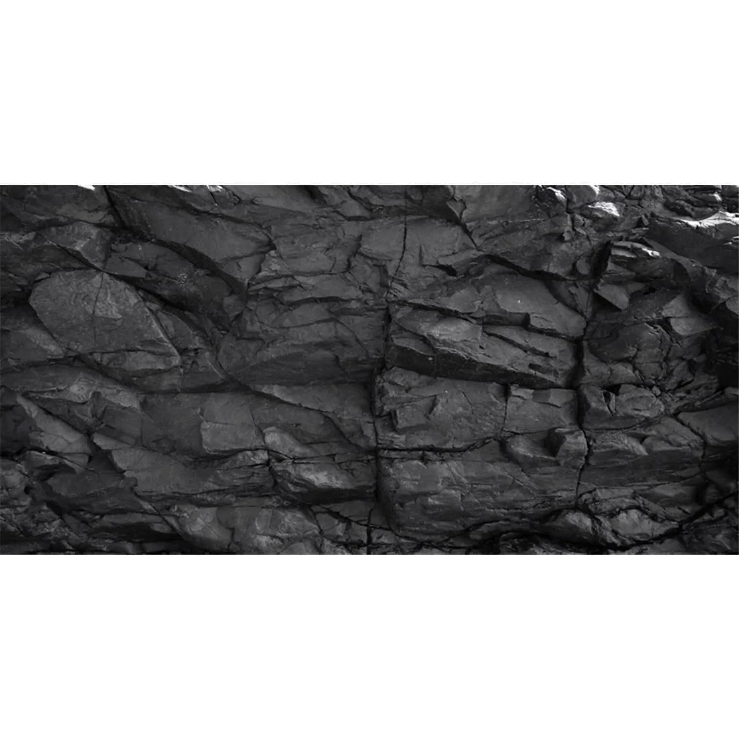 AWERT Black Rock Aquarium Background 150x60cm (60x24in) | Realistic HD Image for Fish Tanks