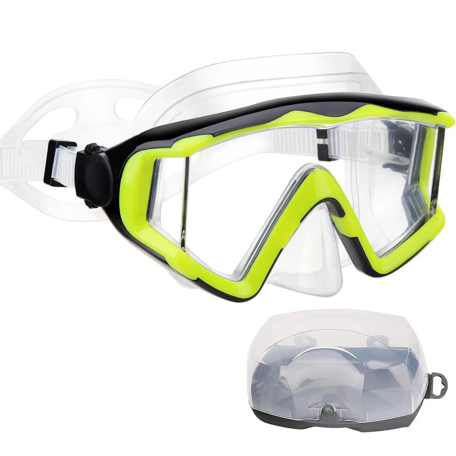AQUA A DIVE SPORTS Adult Single Lens Diving Mask | 180° Wide View, Anti-Fog Polycarbonate