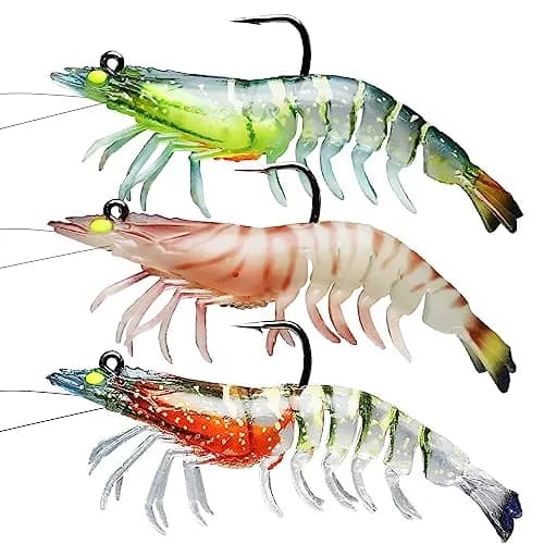 TRUSCEND Duramax Soft Fishing Lures 7.5cm (3in) | Tear-Resistant TPE Shrimp & Crayfish Baits with BKK Hooks thumbnail 1