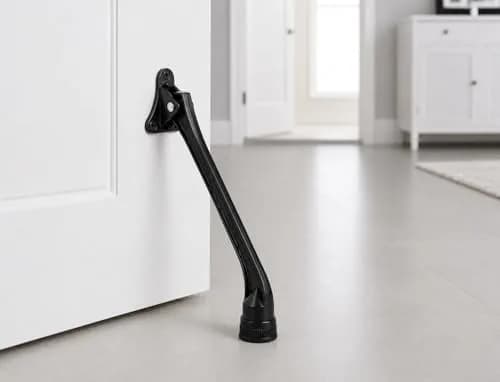 HOME&I 7-Inch Kick Down Door Stopper 17.78cm (7 Inch) | Durable Zinc Alloy Door Holder with Non-Slip Rubber Foot thumbnail 2