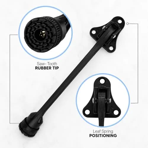 HOME&I 7-Inch Kick Down Door Stopper 17.78cm (7 Inch) | Durable Zinc Alloy Door Holder with Non-Slip Rubber Foot thumbnail 4