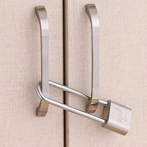 WANLIAN Long Beam Keyed Padlock 40mm (1.57 inch) Width | Hardened Steel Shackle for Gym Lockers & Gates thumbnail 2