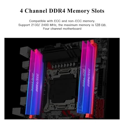 MACHINIST E5 RS9 LGA 2011-V3 Motherboard Intel X99 Server Micro ATX 23.5cm x 18.5cm thumbnail 3