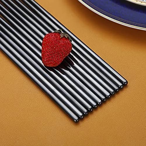 HOMQUEN Reusable Stainless Steel Chopsticks 8.9 Inch | Dishwasher Safe & Durable thumbnail 6