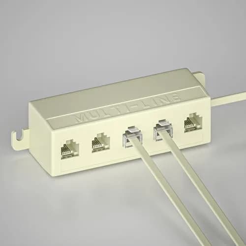 Goupchn Five Way Telephone Splitter RJ11 6P4C Male to 5 Female | Stable Signal & Easy Install thumbnail 4