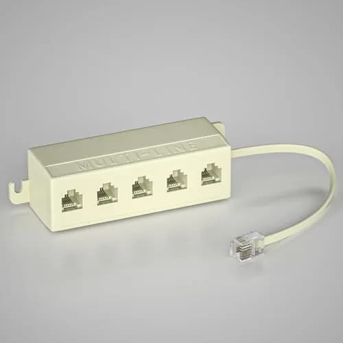 Goupchn Five Way Telephone Splitter RJ11 6P4C Male to 5 Female | Stable Signal & Easy Install thumbnail 6