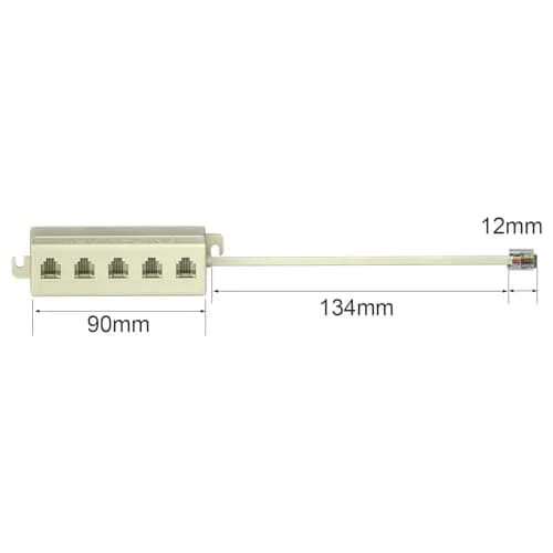 Goupchn Five Way Telephone Splitter RJ11 6P4C Male to 5 Female | Stable Signal & Easy Install thumbnail 2