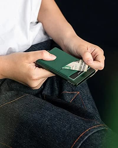 VULKIT Pop Up Card Holder Wallet with Money Pocket 5-9 Cards | RFID Blocking Slim Metal Bank Card Case thumbnail 4
