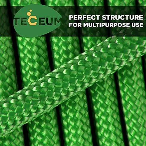 TECEUM Type III 550 Paracord Rope 30.5 m (100 ft) Green | MIL-SPEC Tactical Survival Utility Cord thumbnail 5