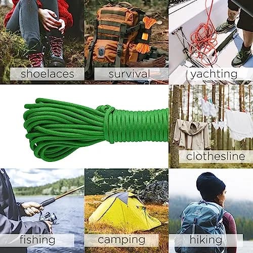 TECEUM Type III 550 Paracord Rope 30.5 m (100 ft) Green | MIL-SPEC Tactical Survival Utility Cord thumbnail 6
