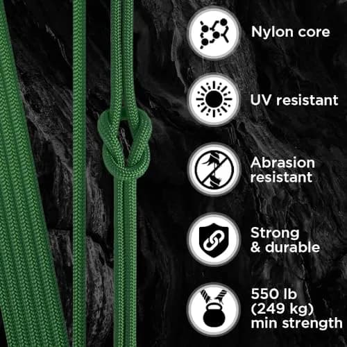 TECEUM Type III 550 Paracord Rope 30.5 m (100 ft) Green | MIL-SPEC Tactical Survival Utility Cord thumbnail 3