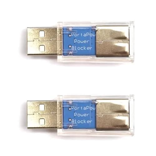 PortaPow USB Power Blocker Twin Pack - Stops Charging, Allows Data Transfer thumbnail 1
