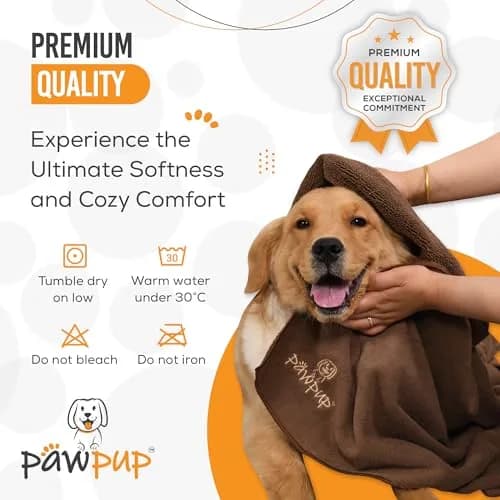PAWPUP Dog Towels for Drying Dogs 40 x 24 Inches | Super Absorbent Microfiber Pet Grooming Towel thumbnail 6