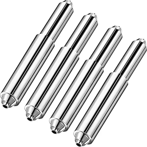 Shappy Silver 4 Pcs Toilet Paper Holder Replacement Rods | Universal Spring Loaded Plastic Retractable Holder Insert thumbnail 1
