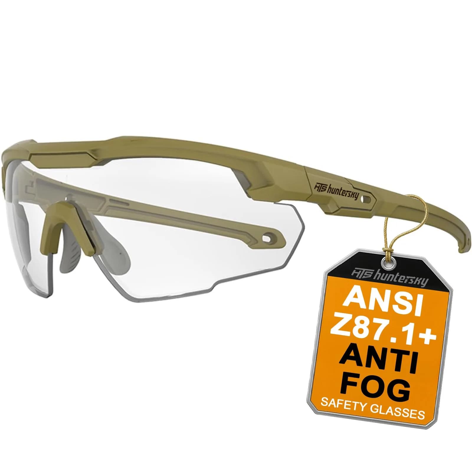 HTS HUNTERSKY HTS ballistic Safety Glasses S57 | Impact-Resistant, UV400, Tactical Eye Protection